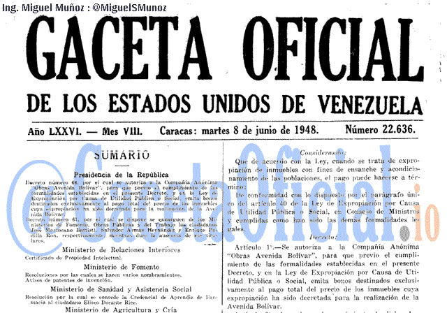 Gaceta Oficial 22636 del 8 Junio 1948