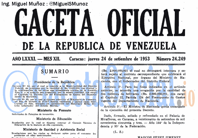 Gaceta Oficial 24249 del 24 Septiembre 1953
