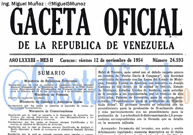 Gaceta Oficial 24593 del 12 Noviembre 1954