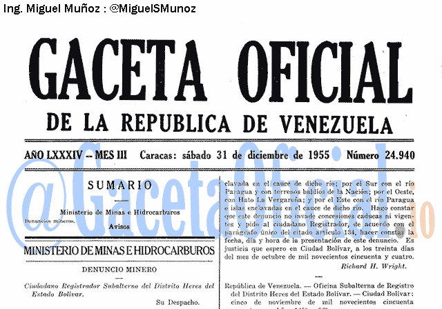Gaceta Oficial 24940 del 31 Diciembre 1955