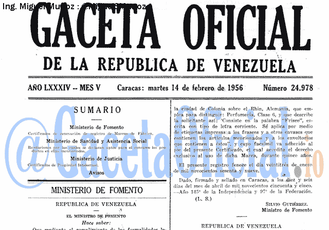 Gaceta Oficial 24978 del 14 Febrero 1956