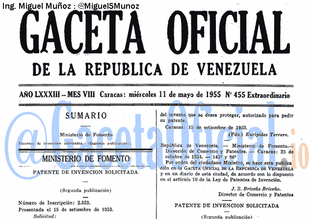 Gaceta Oficial 455 del 11 Mayo 1955