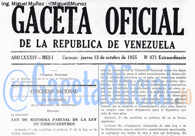 Gaceta Oficial 471 del 13 Octubre 1955