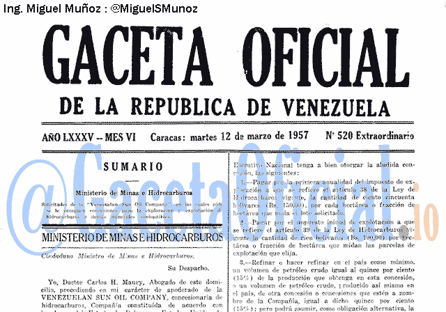 Gaceta Oficial 520 del 12 Marzo 1957
