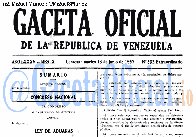 Gaceta Oficial 532 del 18 Junio 1957