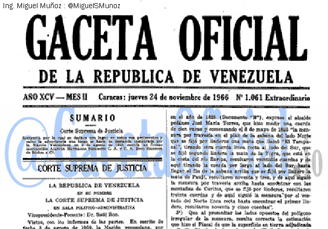 Gaceta Oficial 1061 del 24 Noviembre 1966