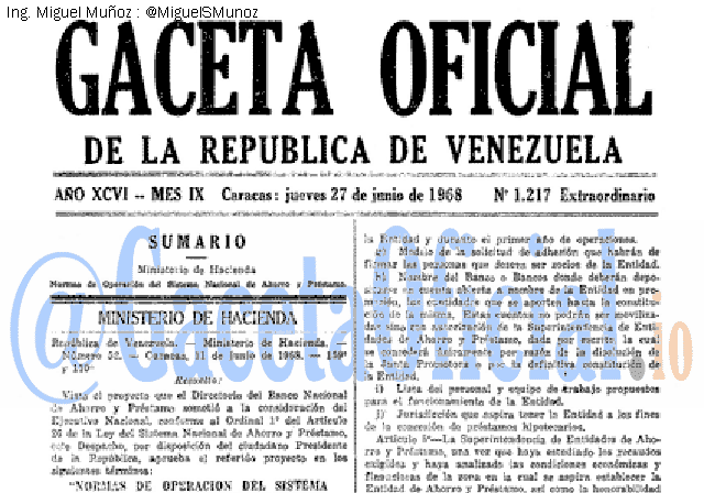Gaceta Oficial 1217 del 27 Junio 1968