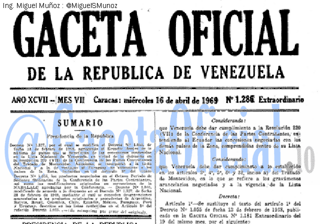 Gaceta Oficial 1286 del 16 Abril 1969