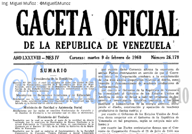 Gaceta Oficial 26179 del 9 Febrero 1960