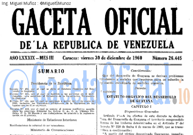 Gaceta Oficial 26445 del 30 Diciembre 1960