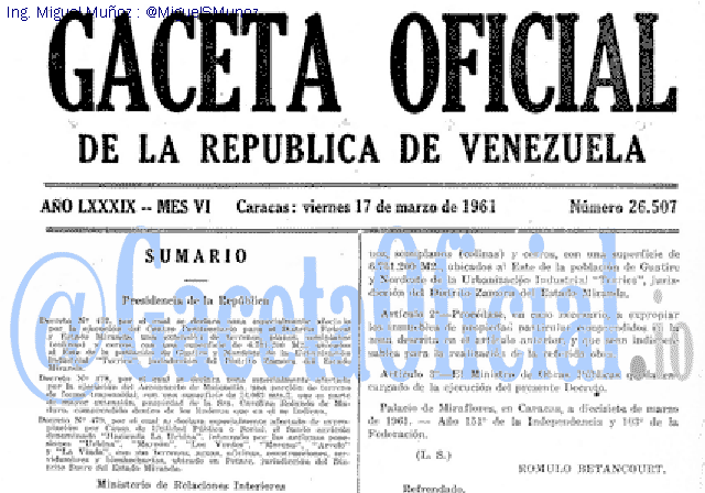 Gaceta Oficial 26507 del 17 Marzo 1961