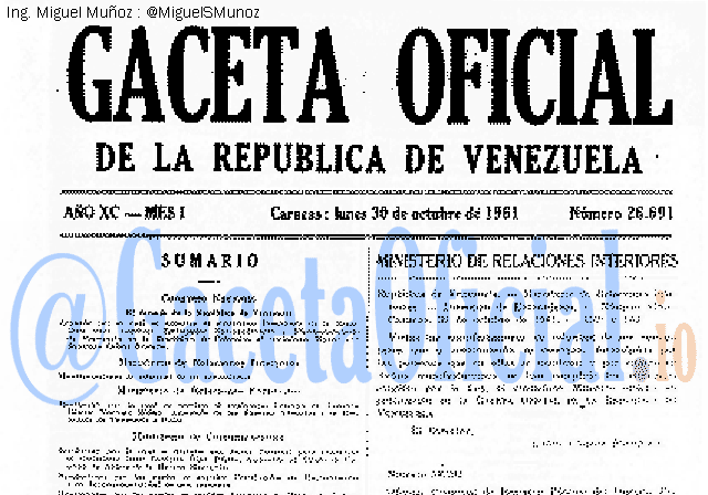 Gaceta Oficial 26691 del 30 Octubre 1961