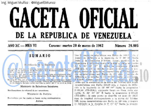 Gaceta Oficial 26805 del 20 Marzo 1962