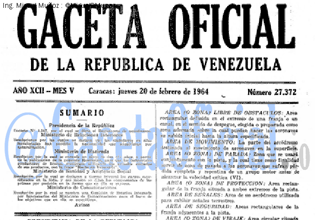 Gaceta Oficial 27372 del 20 Febrero 1964