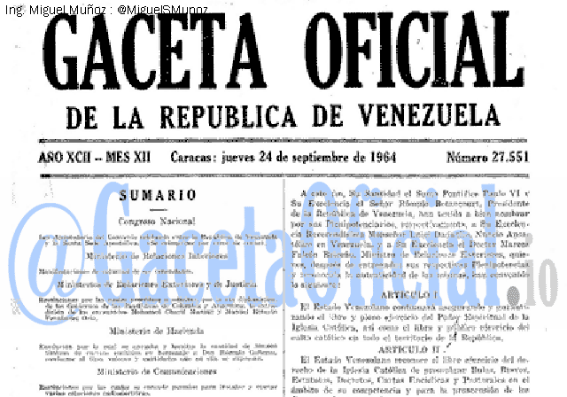 Gaceta Oficial 27551 del 24 Septiembre 1964