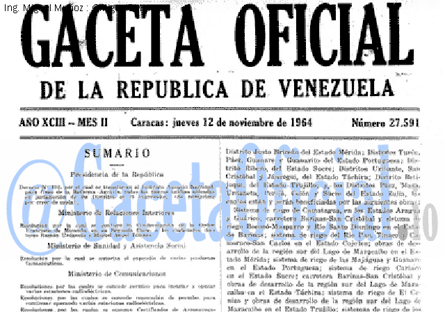 Gaceta Oficial 27591 del 12 Noviembre 1964