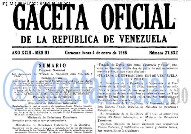 Gaceta Oficial 27632 del 4 Enero 1965