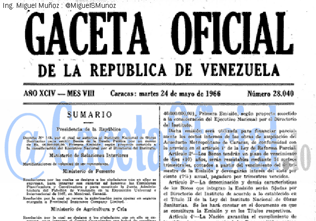Gaceta Oficial 28040 del 24 Mayo 1966