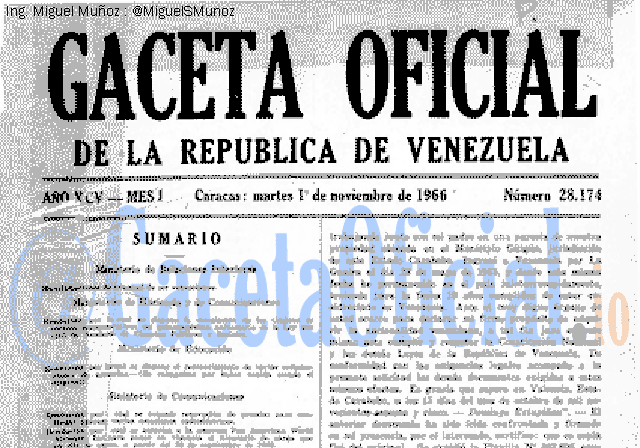 Gaceta Oficial 28174 del 1 Noviembre 1966