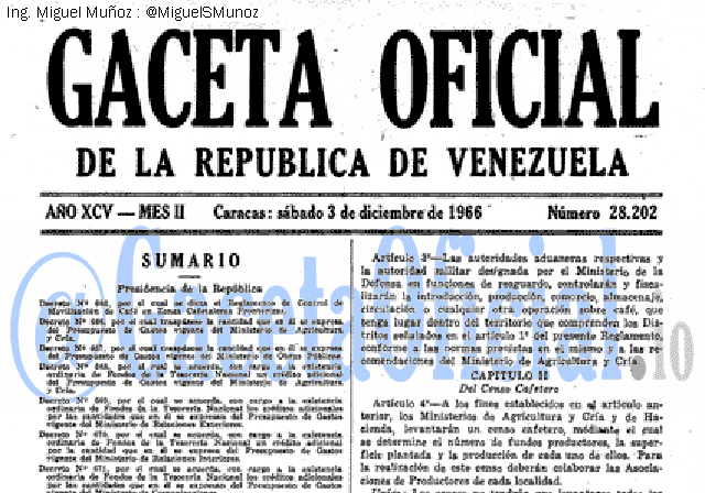 Gaceta Oficial 28202 del 3 Diciembre 1966