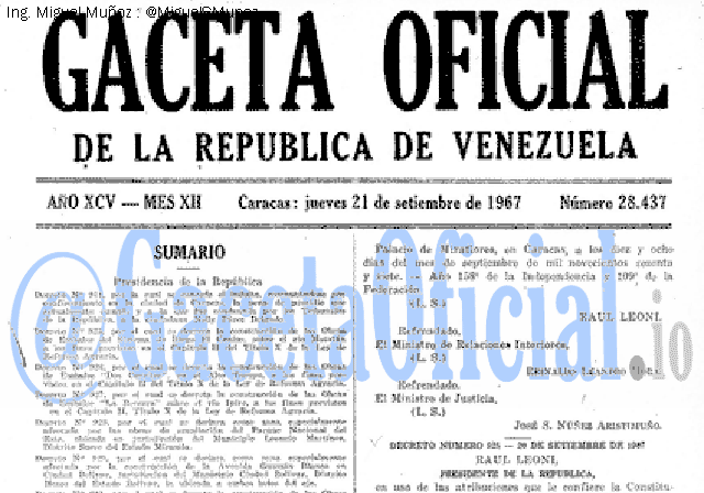 Gaceta Oficial 28437 del 21 Septiembre 1967