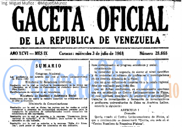 Gaceta Oficial 28668 del 3 Julio 1968
