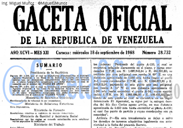 Gaceta Oficial 28732 del 18 Septiembre 1968