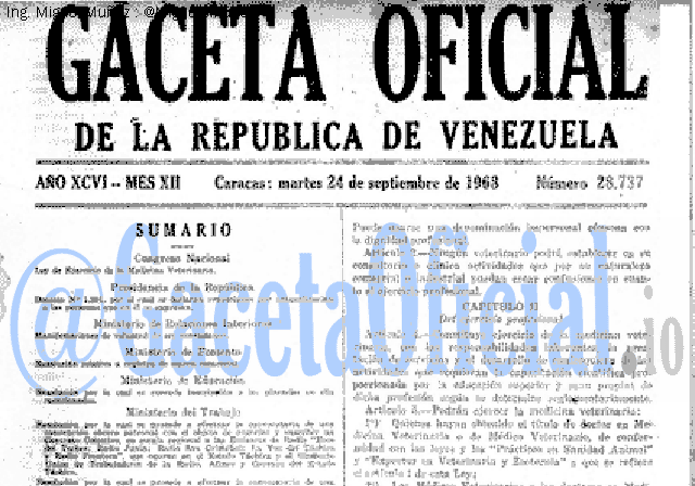 Gaceta Oficial 28737 del 24 Septiembre 1968