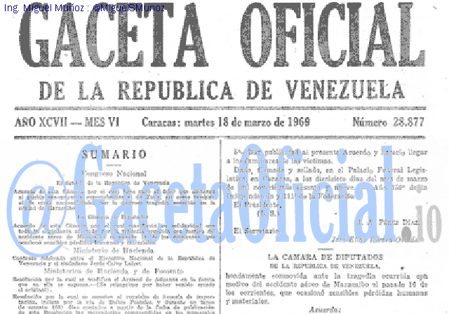 Gaceta Oficial 28877 del 18 Marzo 1969