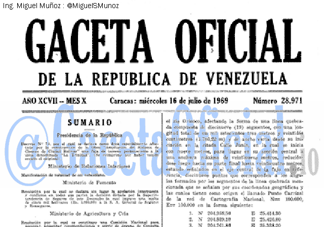 Gaceta Oficial 28971 del 16 Julio 1969