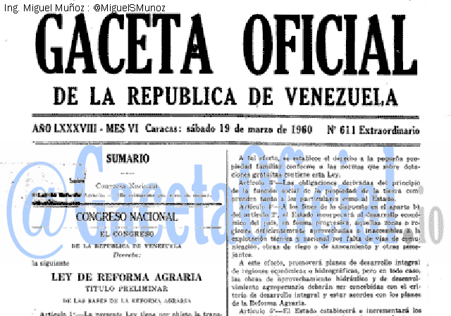 Gaceta Oficial 611 del 19 Marzo 1960