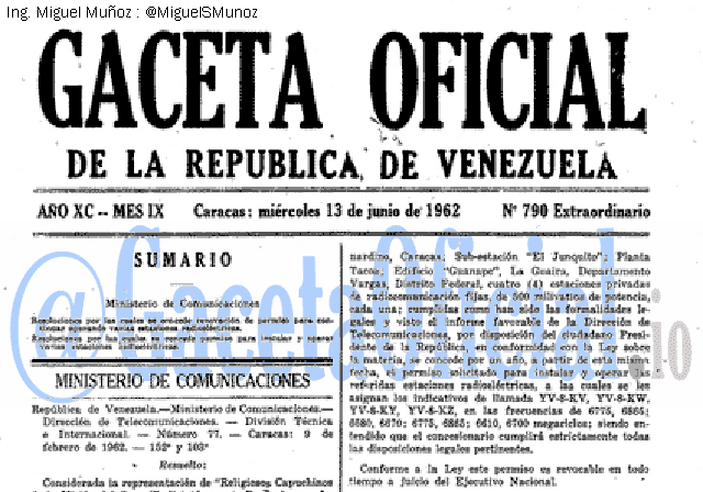Gaceta Oficial 790 del 13 Junio 1962
