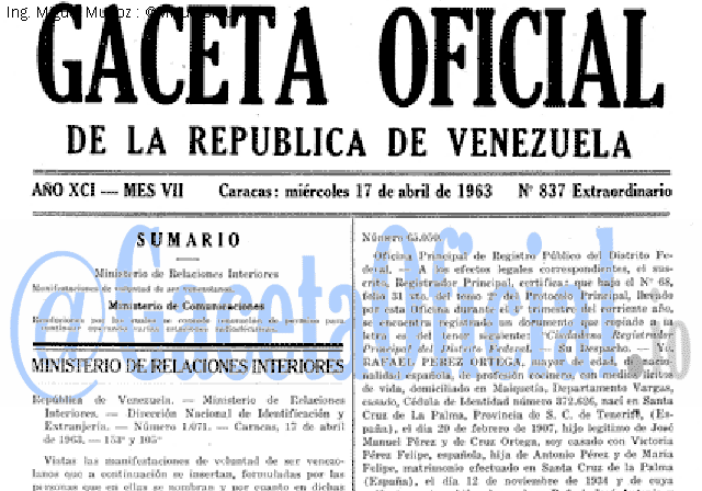 Gaceta Oficial 837 del 17 Abril 1963