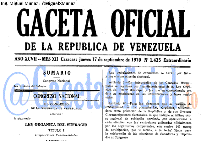 Gaceta Oficial 1435 del 17 Septiembre 1970