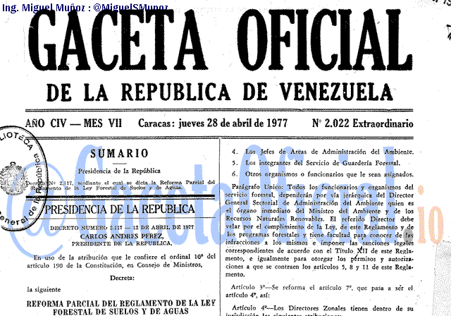 Gaceta Oficial 2022 del 28 Abril 1977