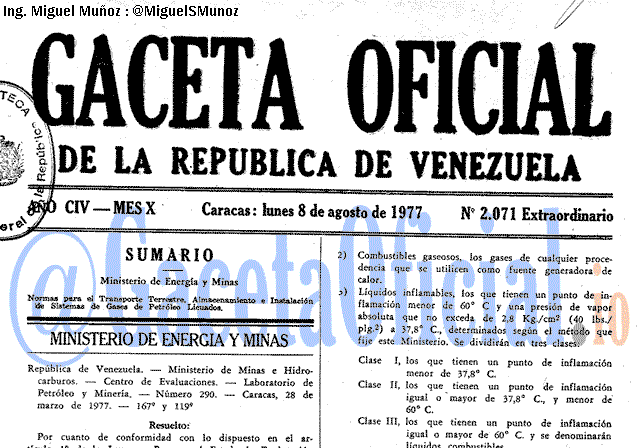 Gaceta Oficial 2071 del 8 Agosto 1977