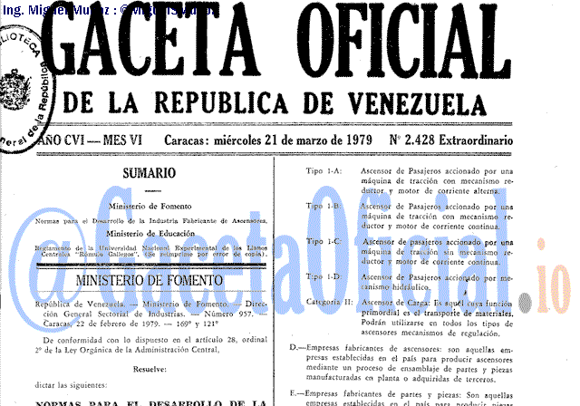 Gaceta Oficial 2428 del 21 Marzo 1979