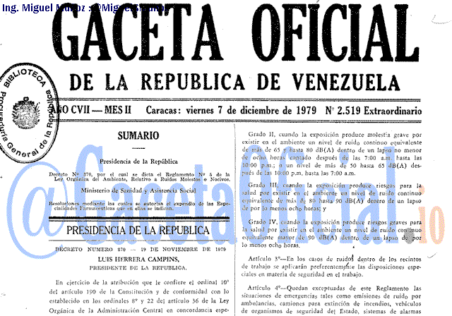 Gaceta Oficial 2519 del 7 Diciembre 1979