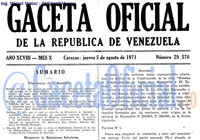Gaceta Oficial 29576 del 5 Agosto 1971