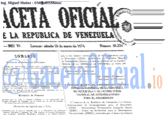 Gaceta Oficial 30354 del 16 Marzo 1974
