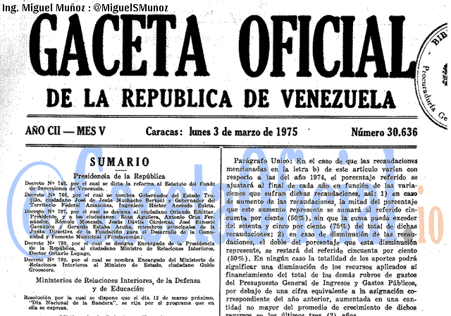 Gaceta Oficial 30636 del 3 Marzo 1975