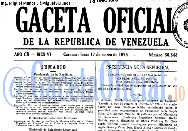 Gaceta Oficial 30648 del 17 Marzo 1975