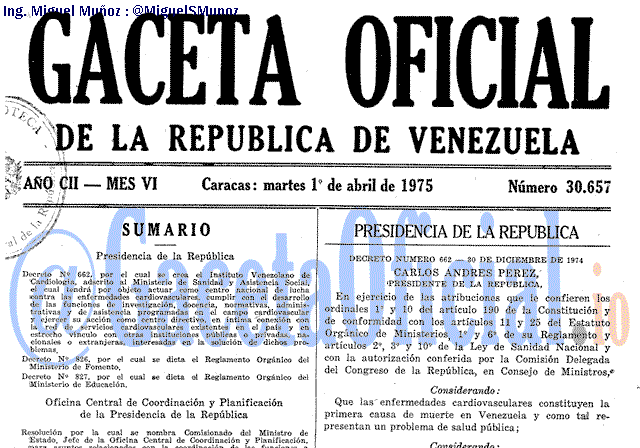 Gaceta Oficial 30657 del 1 Abril 1975