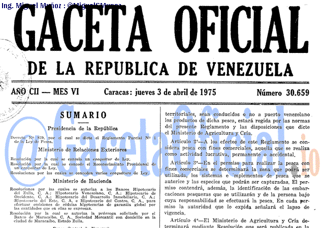 Gaceta Oficial 30659 del 3 Abril 1975
