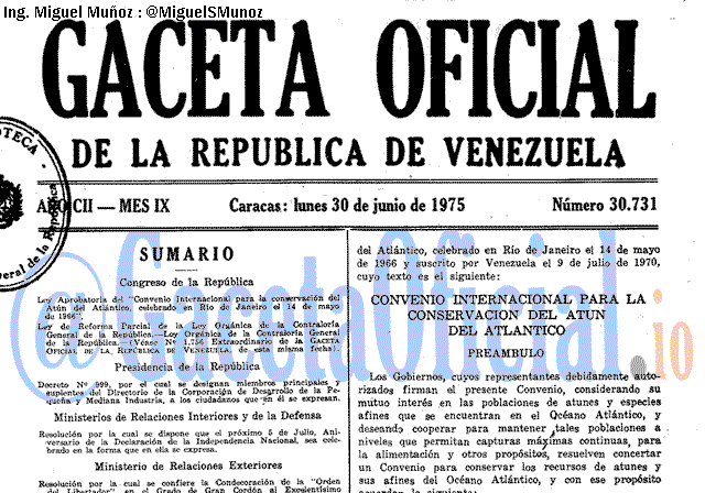 Gaceta Oficial 30731 del 30 Junio 1975