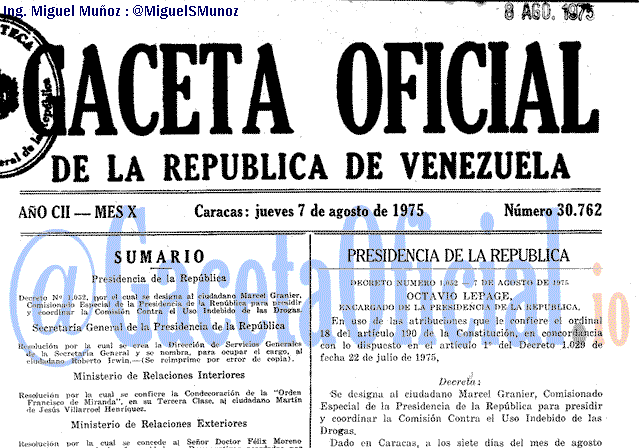 Gaceta Oficial 30762 del 7 Agosto 1975
