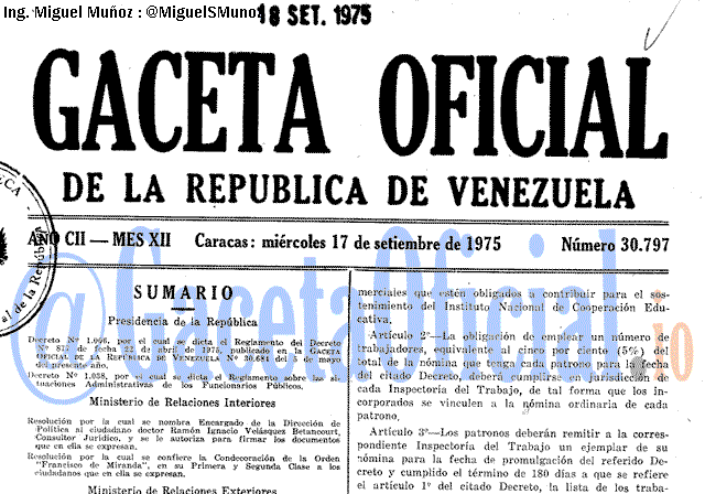 Gaceta Oficial 30797 del 17 Septiembre 1975