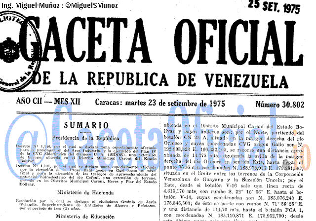 Gaceta Oficial 30802 del 23 Septiembre 1975
