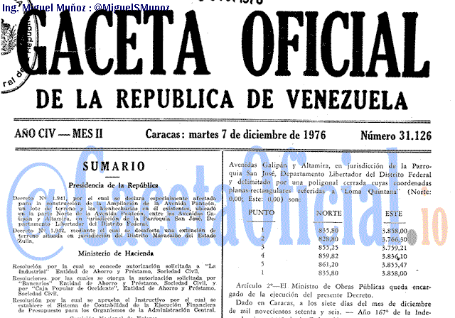 Gaceta Oficial 31126 del 7 Diciembre 1976
