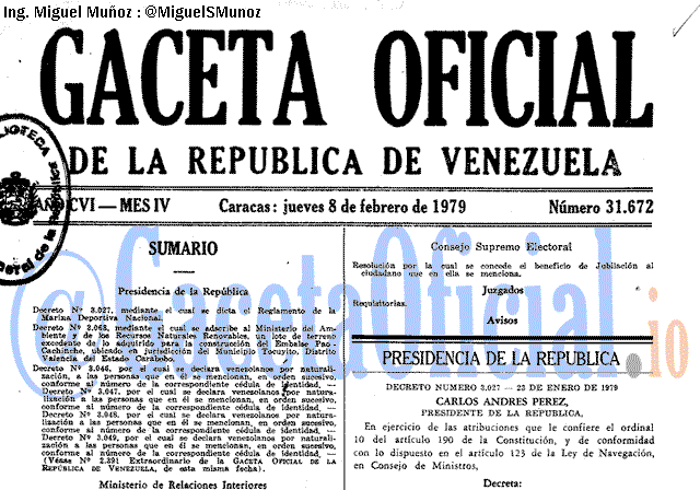 Gaceta Oficial 31672 del 8 Febrero 1979